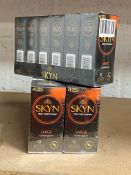 Eighteen boxes of Skyn Original Non Latex Condoms (ten per box) EXP 12/2026 (over 18's only).