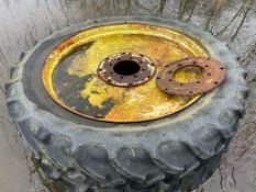 Pair 340/85 R48 Wheels and Tyres, 8 Stud Centres - (Cambridgeshire)