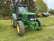 2005 John Deere 6920 4wd powerquad tractor with front linkage, 3 manual spools on 380/85R28 front an