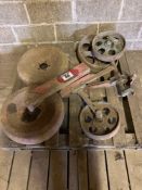 Steel implement depth wheels