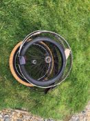 Quantity vintage bicycle tyres and wheels