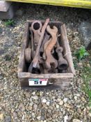 Quantity vintage spanners