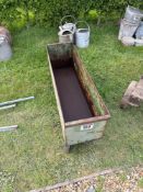 Wheeled metal bin
