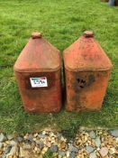 Pair vintage fuel cans