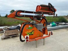 2007 Agrimaster Golden Shark R580 hedgecutter with 1.2m flail head and electric joystick control
