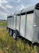 2014 Graham Edwards GET14WT tri-axle cattle trailer with cattle gate