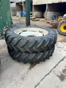 Pair of 420/80R46 wheels and tyres