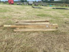 Quantity wooden fence posts