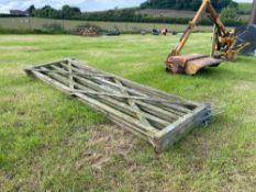 Quantity wooden 5 bar gates