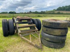 Trailer dolly and 4 No spare tyres