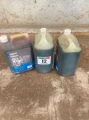 3 bottles disinfectant