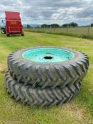 2 No Agribib 380-90 R46 row crop wheels