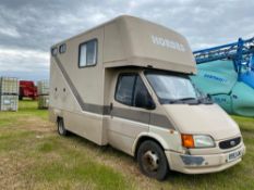 Ford Transit 3.5 ton Horse Van. Reg: R993 GNO