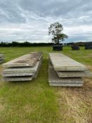 4.6m x 1m x 80mm Concrete panels x9