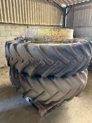 2No. Rear Dual Wheels - 20.8R42 - (Norfolk)