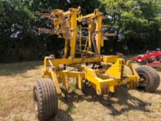 Claydon V Rape Speed 4.8m/6m hydraulic folding drill with depth wheels, seeder unit removed