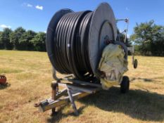 1990 Marani Irrimatic 82 irrigation reel with 80mm pipe and rain gun. Serial No: 900800260