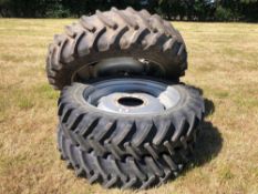 Set Michelin 320/85R38 front and Continental 380/90R46 rear wheels and tyres with Massey Ferguson ce