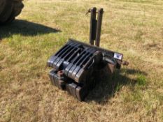 Front mounted weight frame with 9No AGCO wafer weights