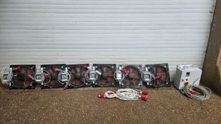 2018 6 Daisy Chained 280 Watt Air Circulation Fans - (Cambridgeshire)