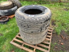 Pair BKT 400/60R15.5 wheels and tyres