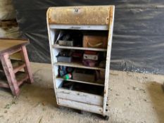 Workshop cabinet and contents