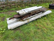 Quantity galvanised grain walling panels