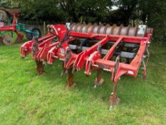 Sumo Trio 3 3m cultivator with 6 subsoiler legs, 2 rows discs and rear packer, linkage mounted. Seri