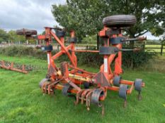 Browns Hectavator 6m hydraulic folding cultivator, linkage mounted. Serial No: 28614 NB: Manual in o