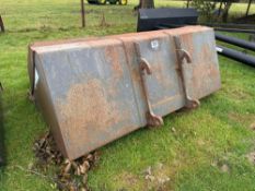 Cherry Products general purpose bucket with extensions and Caterpillar attachments