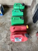 Quantity plastic fuel cans