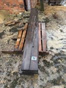 Quantity wooden railway half sleepers