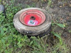 Pair 4.00-12 wheels and tyres