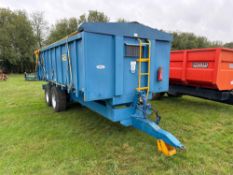 2010 Easterby ET14 15t grain trailer with rollover sheet, hydraulic tailgate and grain chute, twin a