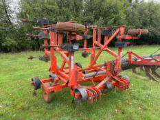 1996 Browns Hectavator heavy duty 5.5m hydraulic folding cultivator with Vibroflex tines, linkage mo