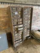 Metal pigeon hole racking with drawers
