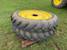Pair Taurus 300/95R46 row crop wheel and tyres to suit John Deere 732 sprayer