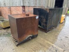 2No metal oil tanks