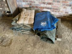Quantity misc. sheets and tarpaulins