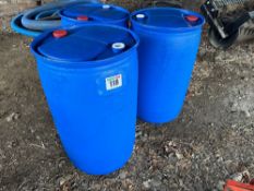 3No  200l ex ad-blue plastic barrells