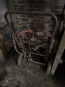 Oxy-acetylene trolley, gauge and torches