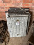 5No metal manhole covers