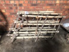 Wooden seed harrow sections. No VAT.