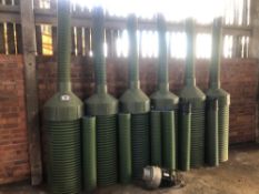 6No plastic grain aeration pedestals with single fan unit NB: Manual in office