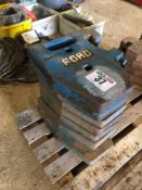 8No Ford tractor wafer weights