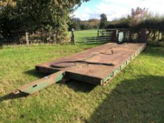 1994 Bailey 21ft x 8ft drop deck low loader with rear lowering axle on 385/65R22.5 wheels and tyres