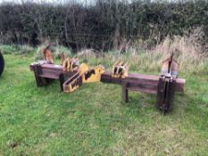 Twin leg mole plough