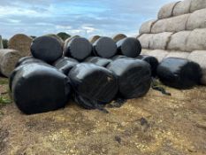 19No. 5ft round bales 2023 silage - No VAT. To be sold on a per bale basis for the lot
