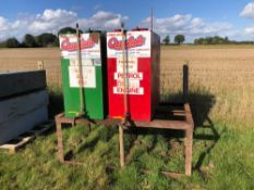 Qualube metal oil tank and stand