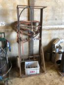 Oxy-acetylene trolley, torch and gauge